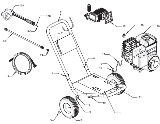 PW3005H1LE replacement pressure washer parts